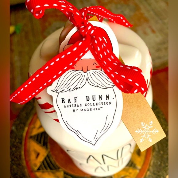 RaeDunn CANDY CANES Cylinder Christmas Canister Holiday Cookie Jar Farmhouse NEW - Picture 12 of 14